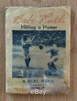 1934 Babe Ruth Hitting A Homer Baseball Moviescope Quaker Flip Movie Book