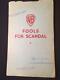 1938 Fools For Scandal Carole Lombard Original Continuity Movie Script Ms12