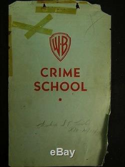 1938 Humphrey Bogart Billy Halop Crime School Original Movie Script RA5