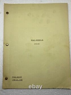 1942 Original Script EDGAR KENNEDY short film Sally Payne Screenplay Short Film