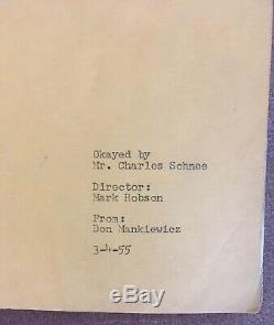 1955, Trial, Vintage Original Movie Film Cinema Screenplay Script