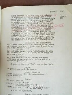 1955, Trial, Vintage Original Movie Film Cinema Screenplay Script