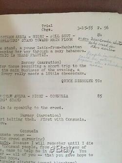 1955, Trial, Vintage Original Movie Film Cinema Screenplay Script