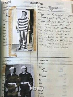 1958 JERRY LEWIS DON'T GIVE UP THE SHIP MOVIE SCRIPT with WARDROBE PHOTOS