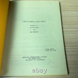 1965 How to Stuff a Wild Bikini Original Movie Script Marianne Gaba Animal AIP