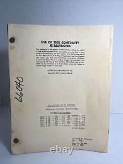 1965 THE SECRET OF MY SUCCESS Original Movie Script Continuity James Booth, MGM