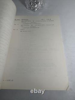 1965 THE SECRET OF MY SUCCESS Original Movie Script Continuity James Booth, MGM