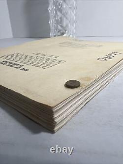 1965 THE SECRET OF MY SUCCESS Original Movie Script Continuity James Booth, MGM