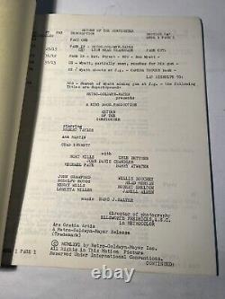 1966 RETURN OF THE GUNFIGHTER Original Movie Script Continuity, Robert Taylor