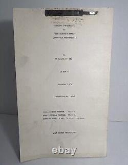 1967-1983 WALT DISNEY Original Movie Script LOT of 12 Rare Disney Collection