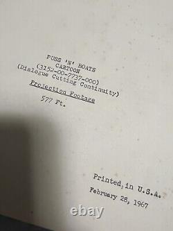 1967 MGM Puss-N-Boats Movie Script Continuity, Chuck Jones, Abe Levitow