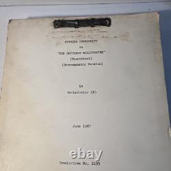 1967 THE HAPPIEST MILLIONAIRE Original Walt Disney Film Movie Script Continuity