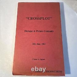 1969 CROSSPLOT Original Movie Script Continuity Roger Moore, Claudie Lange