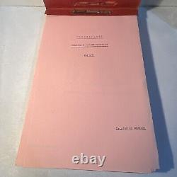1969 CROSSPLOT Original Movie Script Continuity Roger Moore, Claudie Lange