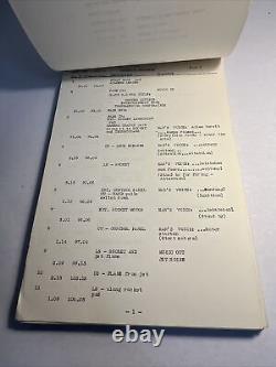 1969 MOSQUITO SQUADRON Original Movie Script Continuity David McCallum, S. Neve