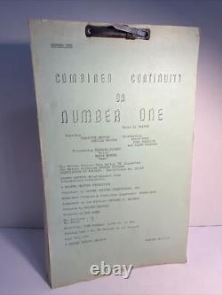 1969 NUMBER ONE Original Movie Script Continuity Charlton Heston, Jess Walter