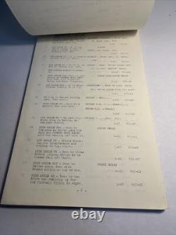 1969 NUMBER ONE Original Movie Script Continuity Charlton Heston, Jess Walter