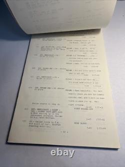1969 NUMBER ONE Original Movie Script Continuity Charlton Heston, Jess Walter