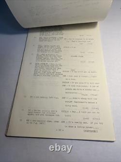 1969 NUMBER ONE Original Movie Script Continuity Charlton Heston, Jess Walter