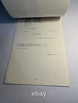 1969 NUMBER ONE Original Movie Script Continuity Charlton Heston, Jess Walter