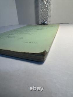 1969 NUMBER ONE Original Movie Script Continuity Charlton Heston, Jess Walter