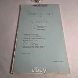 1970 THREE Original Movie Script Continuity Charlotte Rampling, Robie Porter