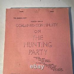 1971 THE HUNTING PARTY Original Movie Script Continuity Actor Gene Hackman
