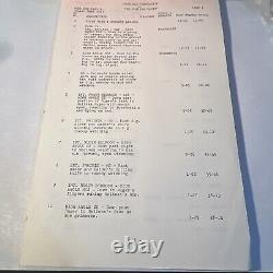 1971 THE HUNTING PARTY Original Movie Script Continuity Actor Gene Hackman