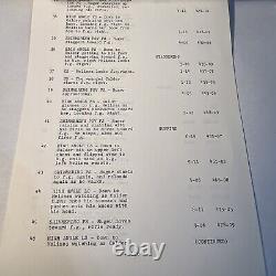 1971 THE HUNTING PARTY Original Movie Script Continuity Actor Gene Hackman