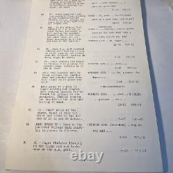 1971 THE HUNTING PARTY Original Movie Script Continuity Actor Gene Hackman