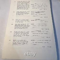 1971 THE HUNTING PARTY Original Movie Script Continuity Actor Gene Hackman