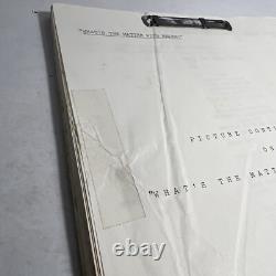 1971 WHAT'S THE MATTER WITH HELEN Original Movie Script Continuity D. Reynolds