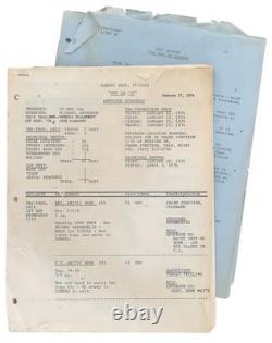 1974 Doc Savage Movie Shooting Schedule & Partial Script Vintage Authentic Rare