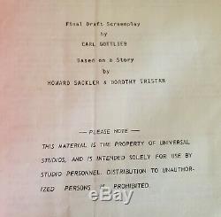 1977 JAWS 2 Roy Scheider Original PRODUCTION USED MOVIE SCRIPT From Universal