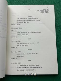 1978 SATURN SCIENCE FICTION FILM AWARDS TV Script Shatner ROCKET MAN STAR WARS