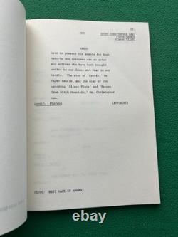 1978 SATURN SCIENCE FICTION FILM AWARDS TV Script Shatner ROCKET MAN STAR WARS
