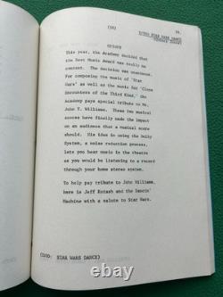 1978 SATURN SCIENCE FICTION FILM AWARDS TV Script Shatner ROCKET MAN STAR WARS