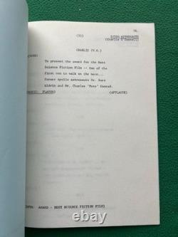 1978 SATURN SCIENCE FICTION FILM AWARDS TV Script Shatner ROCKET MAN STAR WARS