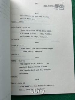 1978 SATURN SCIENCE FICTION FILM AWARDS TV Script Shatner ROCKET MAN STAR WARS