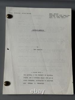 1979 Captain America Tv Movie Script By Don Ingalls, Allan Balter, Rod Holcomb
