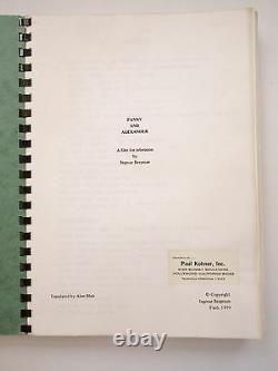 1979 FANNY and ALEXANDER Draft SCREENPLAY by INGMAR BERGMAN a 5 Hour TV FILM