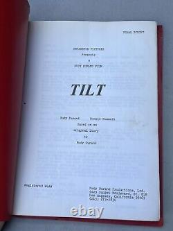 1979 Tilt Original Movie Script Final Draft Brooke Shields Pinball Wizard Durand