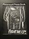 1980 Original Friday The 13th Movie Press Book Kevin Bacon Rare 8.5 X 11