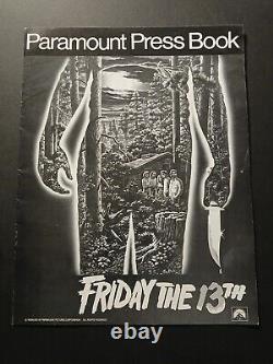 1980 Original Friday The 13th Movie Press Book Kevin Bacon RARE 8.5 x 11