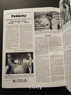 1980 Original Friday The 13th Movie Press Book Kevin Bacon RARE 8.5 x 11