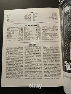 1980 Original Friday The 13th Movie Press Book Kevin Bacon RARE 8.5 x 11