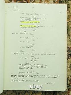 1980 Working Draft Screenplay / Script Raggedy Man Sissy Spacek, Eric Roberts