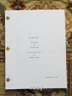 1981 Rare EARLY DRAFT SCREENPLAY / FILM SCRIPT of STEPHEN KING'S DEAD ZONE