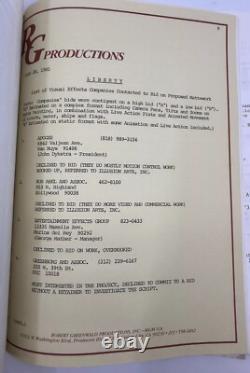 1986 Liberty NBC TV Special Film Production Bible & Screenplay Pete Hamill RARE