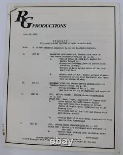 1986 Liberty NBC TV Special Film Production Bible & Screenplay Pete Hamill RARE